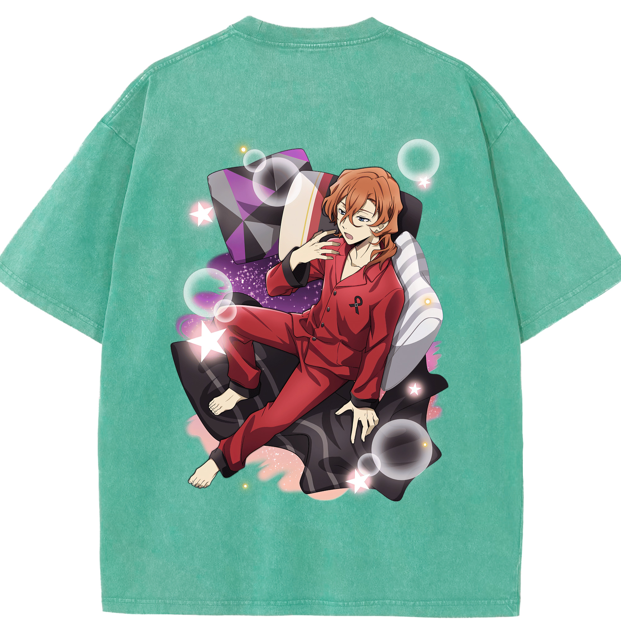 （画像用） 文豪ストレイドッグス Bungo Stray Dogs 綿100% ヴィンテージ風 半袖Tシャツ（背面プリント）